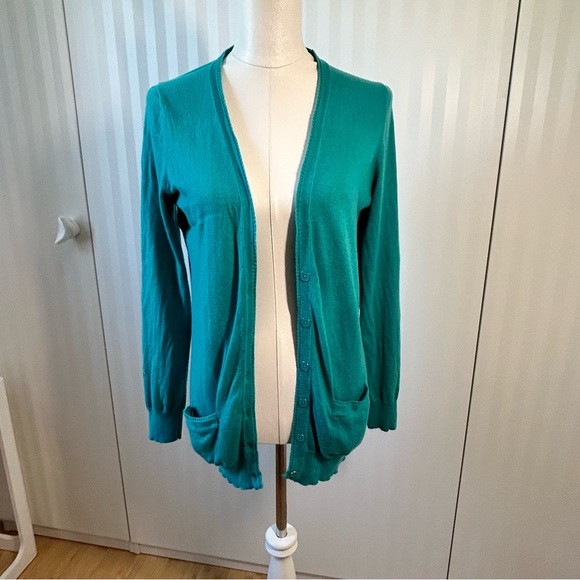 Banana Republic | Sweaters | Banana Republic Green Cardigan Size M |  Poshmark